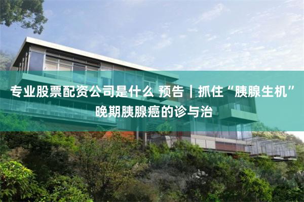 专业股票配资公司是什么 预告｜抓住“胰腺生机” 晚期胰腺癌的诊与治