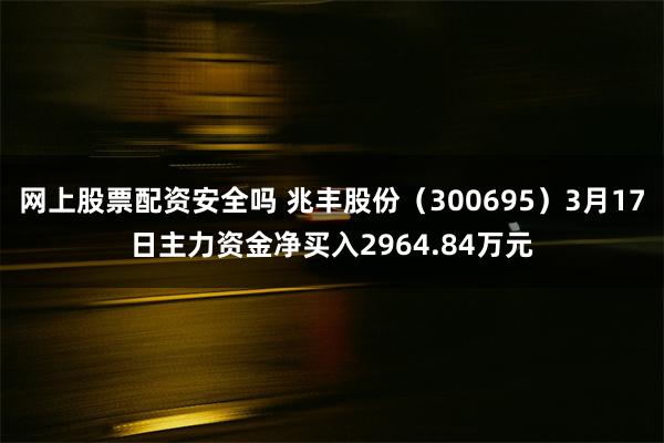 网上股票配资安全吗 兆丰股份（300695）3月17日主力资金净买入2964.84万元