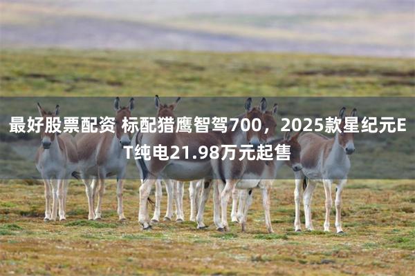 最好股票配资 标配猎鹰智驾700，2025款星纪元ET纯电21.98万元起售